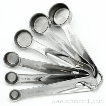 Baking Tool 6pcs Metal Spoons Set For Measurement